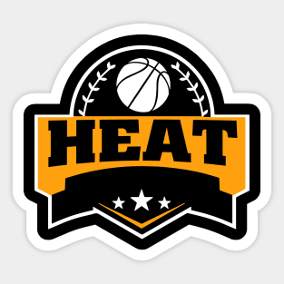 Personalized Basketball Heat Proud Name Vintage Beautiful Sticker